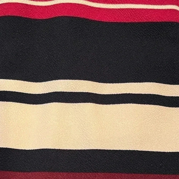 Agnes & Dora Midi Skirt Comfy Pull-On Waist Tan Red Black Striped Size Small - Picture 5 of 5